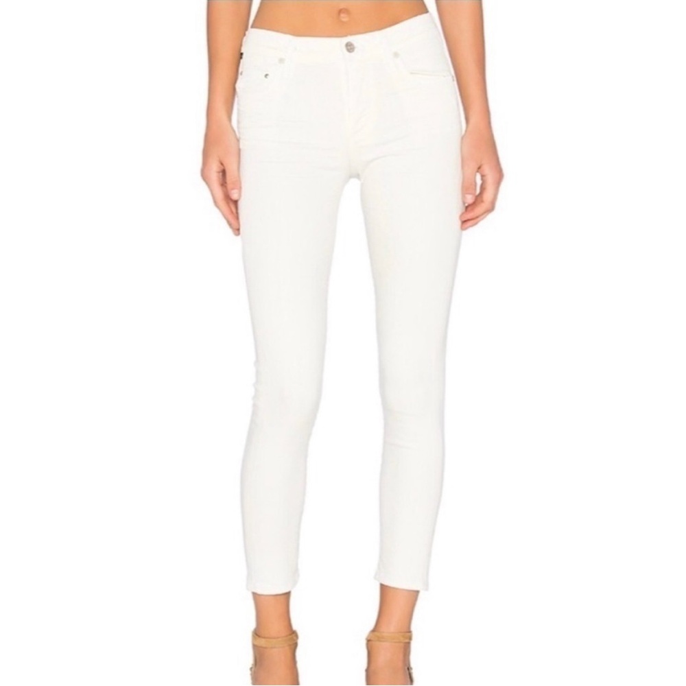 Citizens of Humanity Jeans Sz 27 Womens White Stretch Rocket High Rise Skinny